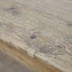 Geweldige Antieke En Rustieke Franse Pinewood Halbank/ Bank Voor Aan De Eettafel thumbnail 14