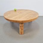 Brutalistische Ronde Salontafel Massief Eiken ´60 Japandi thumbnail 2
