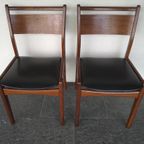 2X Scandinavische Design Eetkamerstoelen In Teak (Set) thumbnail 5