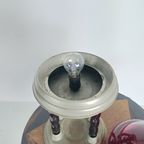 Unieke Vintage Tinnen Lamp Met Uurwerk thumbnail 16