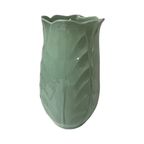 Mid Century Modern - Large - Ceramic Vase - Leaf Pattern And Glazed On Both The In- And Outside - thumbnail 4