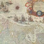 Zeer Zeldzame Antieke Kaart Van De Xvii Provinciën, Door Willem Blaeu, Ca. 1635 thumbnail 5
