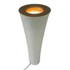 Kaoyi Flacha - Ikea - Floor Lamp Model ‘Flambeau’ - White Plastic Base And Gold Trimmed Top thumbnail 2