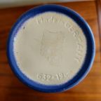 Vintage West Germany Blauwe Vaas Vaasje Blauw Keramiek thumbnail 7