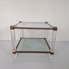 Hollywood Regency Glas En Perspex Bijzettafel Vintage. thumbnail 5