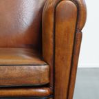 Comfortabele Schapenleren Art Deco Stijl Design Fauteuil Met Een Mooi Patina thumbnail 5