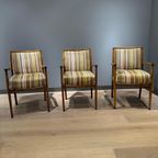 Set Of Three Walnut Arm Rest Chairs thumbnail 9