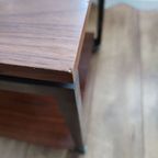 Vintage Bijzet Tafel Trolley Op Wielen Tafeltje Audio Tv thumbnail 10