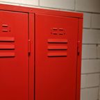 Brandweer Rode Lockerkast Vintage Kledingkast Wandkast thumbnail 2