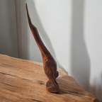 Grote Vintage Houtsnijwerk (kraan?)vogel Hoogte 52 Cm thumbnail 6