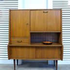 Prachtige Midcentury Retro Vintage Highboard Kastje thumbnail 6