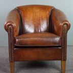 Comfortabele En Stoere Vintage Schapenleren Clubfauteuil Prachtige Kleuren thumbnail 3