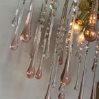 Vintage Xxl Murano Teardrop Kroonluchter Hanglamp Kristal thumbnail 8