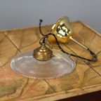 Antieke Art Deco Holophane Hanglamp thumbnail 4