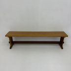 Vintage Solid Wooden Bench , 1970’S thumbnail 5