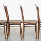Set Van 4 Originele Antieke Jacob En Josef Kohn Bentwood Design Thonet Stoelen Uit Begin 20e Eeuw thumbnail 3