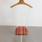 Vintage Dressboy Stoeltje Valet Mid Century Hout Metaal ’60 thumbnail 4