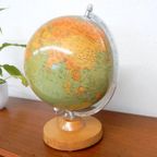 Retro Vintage Wereldbol Globe Lamp Tafellamp Klein Glas 1977 thumbnail 3