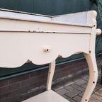 Vintage Wastafelmeubel Antiek Brocante Oud Marmer Tafeltje thumbnail 12