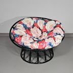 Papasan Rattan Lounge Chair 1970s Width 120 Height 70 Cm thumbnail 2