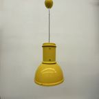 Fontana Arte Yellow Industrial Hanging Lamp , 1970’S thumbnail 11