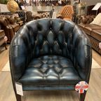 Showroommodel The York Chesterfield Fauteuil Jeans Blauw thumbnail 2