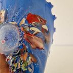 Vintage Glazen Schaal Glas Kunst Mondgeblazen Schelp Schaal thumbnail 12