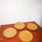 Vintage Grès Stoneware Dinner Plates * Set Of 6 * Minimal Mid-Century Tableware thumbnail 4