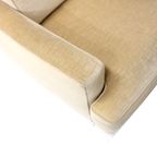 Set Van 2 Vintage Fauteuils Met Creme Fluwelen Bekleding Gemaakt In De Jaren 70 thumbnail 5