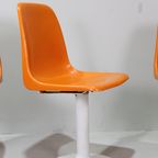 Vintage Seventies Kuipstoel, Eetkamerstoel - Oranje thumbnail 6