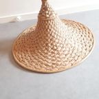 Xxl 70'S Vintage Heksenhoed Lamp Rotan Gras Lamp thumbnail 5