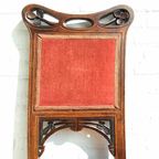 Antieke Modernisme Stoel / Spaanse Art Nouveau Stoel (ca1890) / Modernismo Chair thumbnail 10