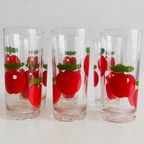 Set Vintage Gulf Drinkglazen Appels 1970 thumbnail 4