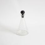 Art Deco Etched Glass Licquor Bottle By Verreries Doyen, Belgium 1930S | Kerst thumbnail 5