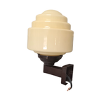 Art Deco Wandlamp Van Glas En Bakeliet thumbnail 4