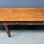 Grote Grenenhouten Kloostertafel Met Lades thumbnail 13