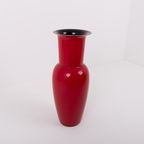 Opalino Red Vase By Venini thumbnail 3