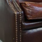 Vintage Schapenleren Oorfauteuil Met Een Heerlijk Zitcomfort En Een Mooi Patina thumbnail 14