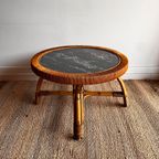 Rotan Bamboe Salontafel Met Marmer Look Vintage thumbnail 7