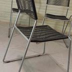 Set Van 6 Melker Spaghetti Stoelen, Lisa Norinder Voor Ikea thumbnail 5