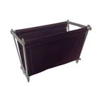 Vintage - Newspaper Basket / Magazine Rack - Aluninium And Canvas - 1970’S thumbnail 3