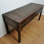 Grote Antieke Vintage Ladekast, Sidetable Muurtafel, Toonbank thumbnail 11