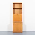 1970’S Vintage Swedish Two Piece Oak Bar Cabinet / Boekenkast thumbnail 9