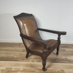 Antieke Kasteel Fauteuil/Chipperchair Inclusief Kruk thumbnail 5