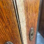Vintage Drieluik Spiegel / Retro Oude Houten Wandspiegel thumbnail 8