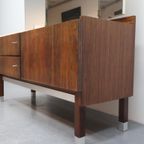 Vintage Kaptafel Palissander Drieluik Spiegel thumbnail 3