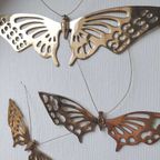 Messing Vlinders Voor Aan De Wand thumbnail 2