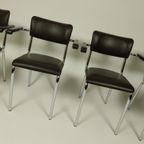 4 X Vintage Stoelen In Skai Leer By Unic Jaren 90 thumbnail 9