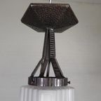 Art Deco Hanglamp Met Getrapte Glazen Kap, Jaren 30 thumbnail 9