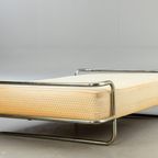 Vintage Ikea Kromvik Chromen Bed Met Matras, Knut Hagberg, Jaren 80 thumbnail 4